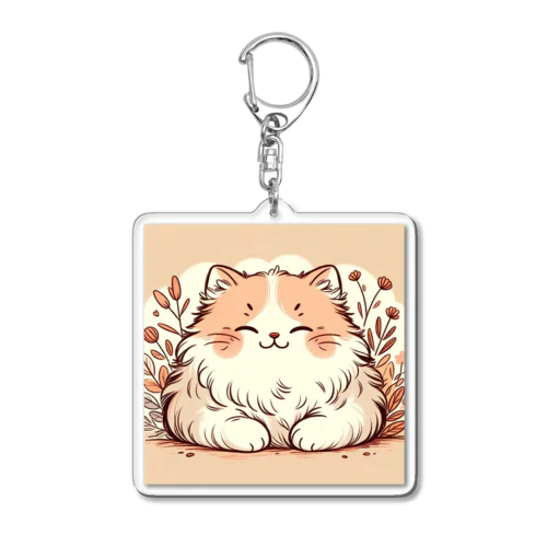 ほほえむねこ Acrylic Key Chain