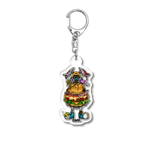 Calorie Monster. Acrylic Key Chain