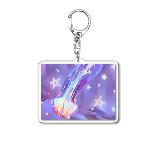 流れ星クラゲ Acrylic Key Chain