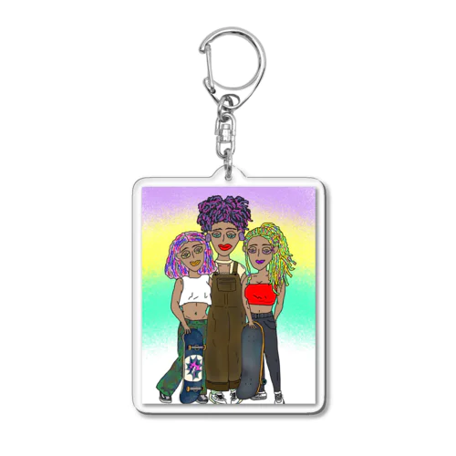 SKATER Acrylic Key Chain