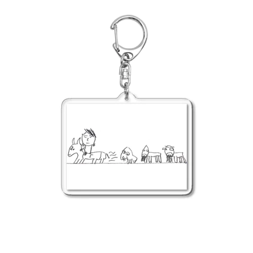 競馬好きのFinの絵 Acrylic Key Chain