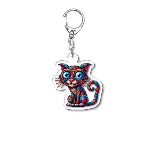 カラフル猫 Acrylic Key Chain