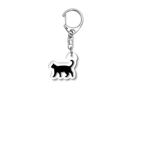 黒猫は見ていた　ねこ Acrylic Key Chain