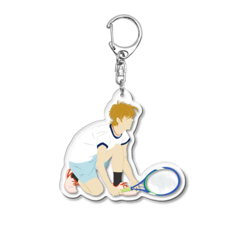 Tennisをする男性　4 Acrylic Key Chain