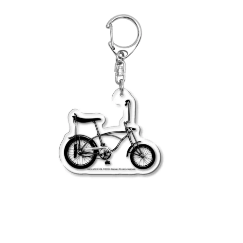 クールでスタイリッシュなアメリカン自転車 Acrylic Key Chain