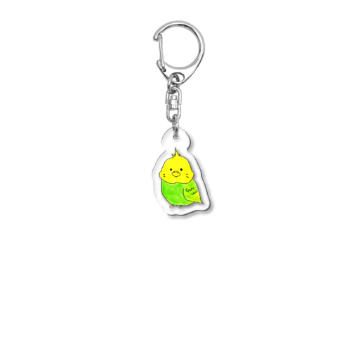 動物シリーズ　鳥　セキセイインコ Acrylic Key Chain