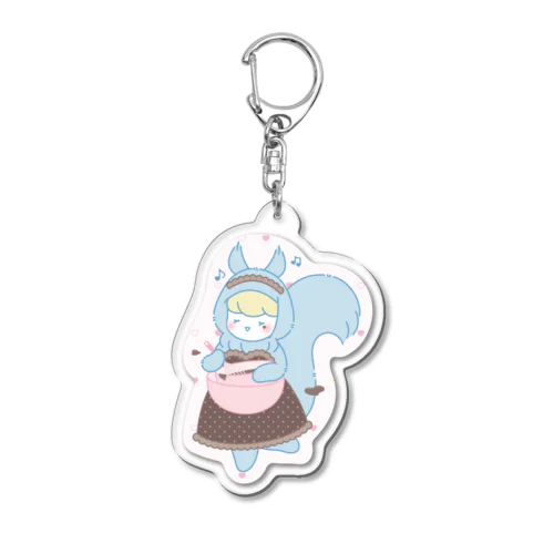 バレンタインなあおいろのあのこ Acrylic Key Chain