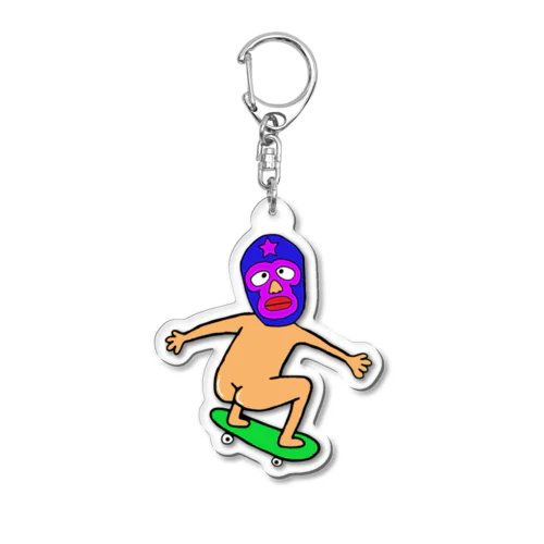 赤ん坊MASKMAN（スケートボード） Acrylic Key Chain