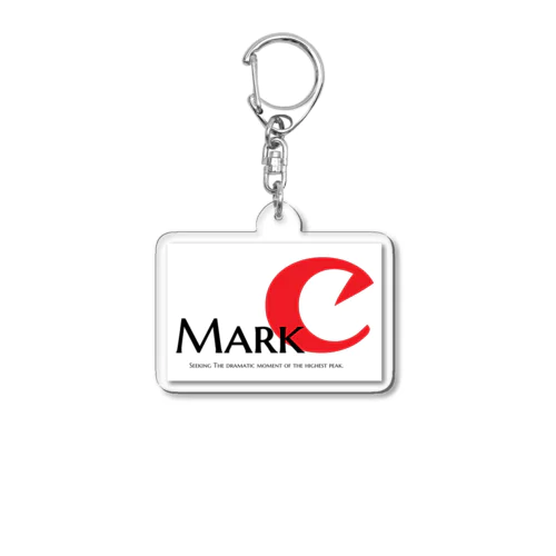 Mark C LOGO WHITE SLOGAN アクリルキーホルダー