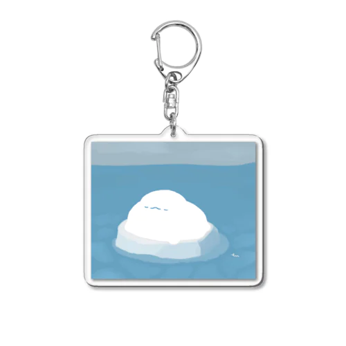 氷の上のしろいるか Acrylic Key Chain