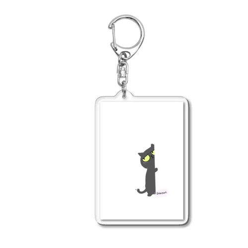 何か覗いてるね Acrylic Key Chain