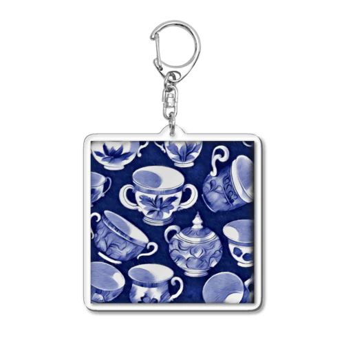 花の詩カップ(The Flower Poetry Cup) Acrylic Key Chain