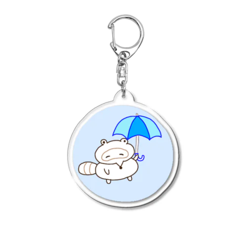 ゆるたぬき(あめふり) Acrylic Key Chain