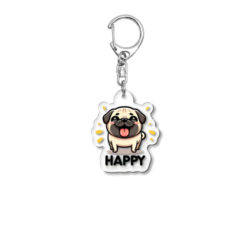 【ぱぐのすけ】シリーズ（Happyバージョン） アクリルキーホルダー