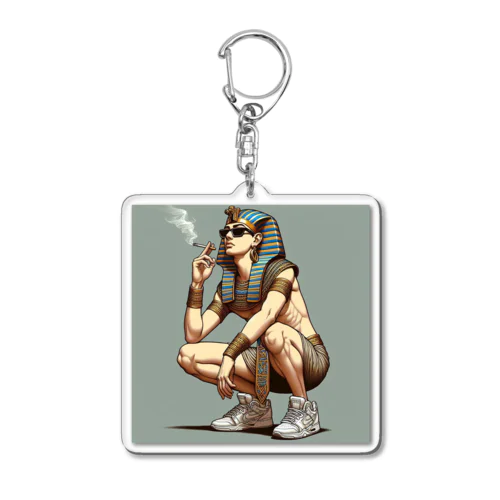 Smoking Pharaoh Acrylic Key Chain