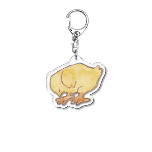 立ったまま寝るひよこ Acrylic Key Chain