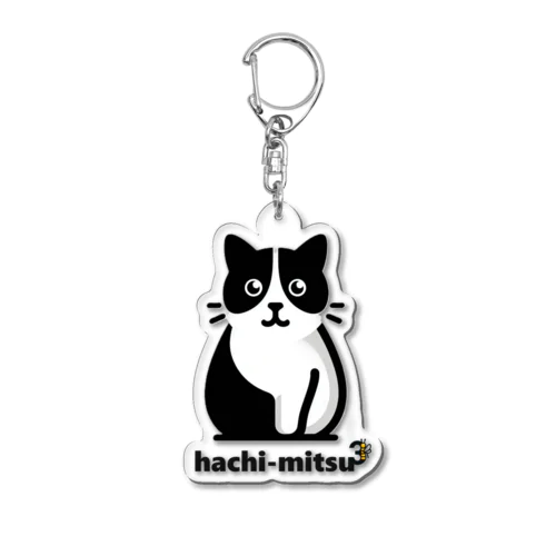 hachi-mitsu3 cat　猫　ネコ アクリルキーホルダー