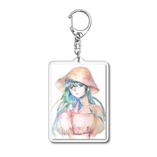 夏の少女 Acrylic Key Chain