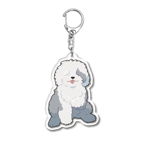 オールドイングリッシュシープドッグ（ゆるめのいぬずかん） Acrylic Key Chain