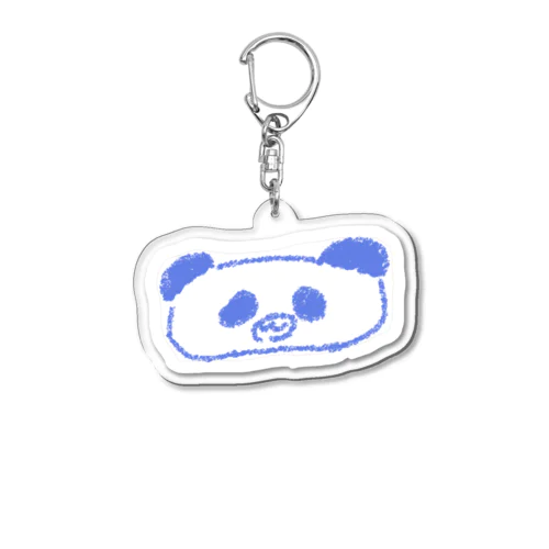 パンダ青-not透過 Acrylic Key Chain