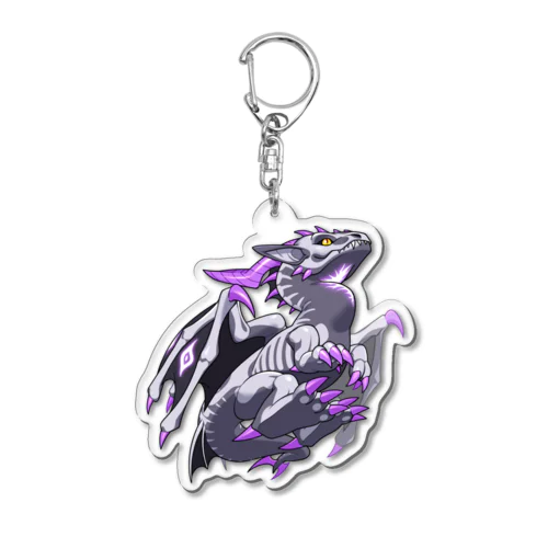 骨模様のドラゴン Acrylic Key Chain