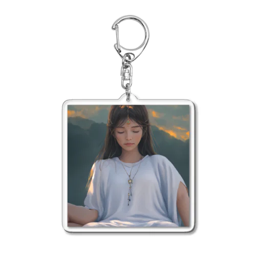 AIが描いた驚くほど美しい瞑想のイラスト Acrylic Key Chain