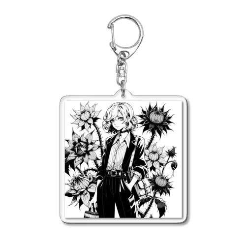 Cool Girl Acrylic Key Chain