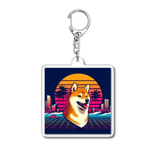 80s_pop Dog No.1 (Shiba Inu) Acrylic Key Chain