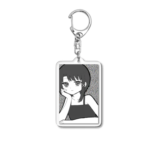 肘つきlain Acrylic Key Chain