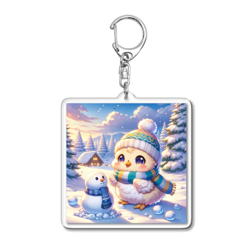 雪国のひよこ Acrylic Key Chain