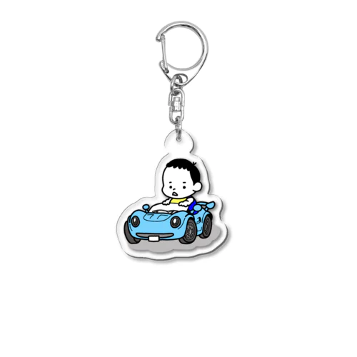 baby on board_BLUE アクリルキーホルダー