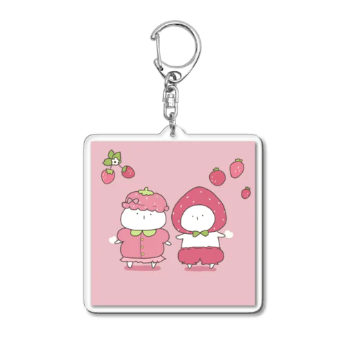 いちごなうさぎ Acrylic Key Chain