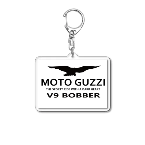 MOTOGUZZI　V9　BOBBER　黒 Acrylic Key Chain