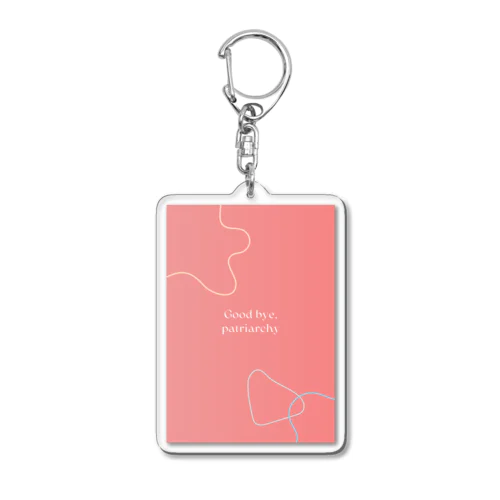 Good bye, patriarchy - salmon pink Acrylic Key Chain