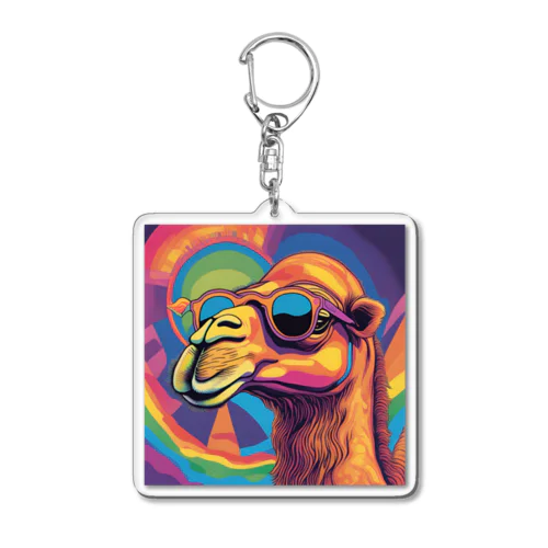 psychedelic camel Acrylic Key Chain