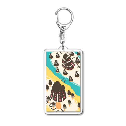 きのこたけのこ Acrylic Key Chain