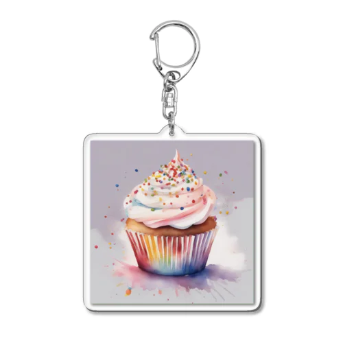 カラフルカップケーキ Acrylic Key Chain