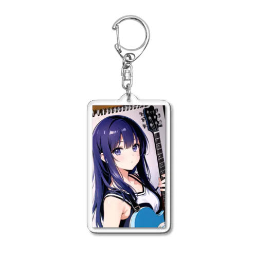 ギター少女  Acrylic Key Chain