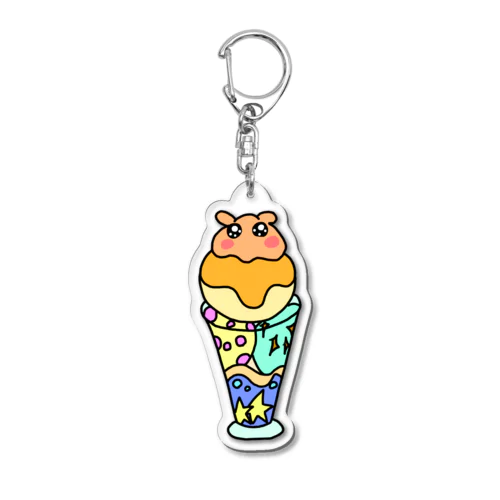 やわらかメンダコちゃんパフェ Acrylic Key Chain