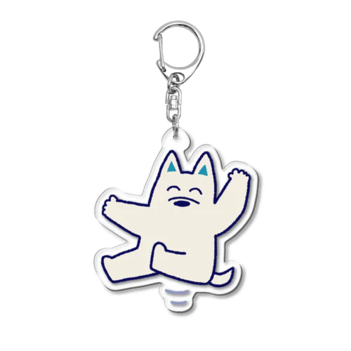 白犬かんちゃん（わーい） Acrylic Key Chain