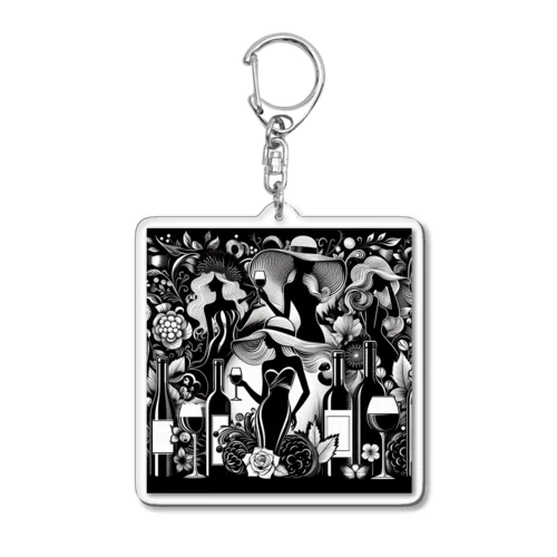 Vino Chic Acrylic Key Chain