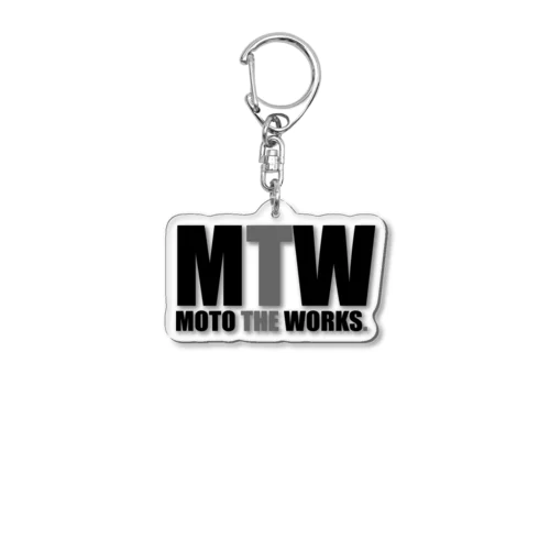 moto the works. BlackColor. Acrylic Key Chain