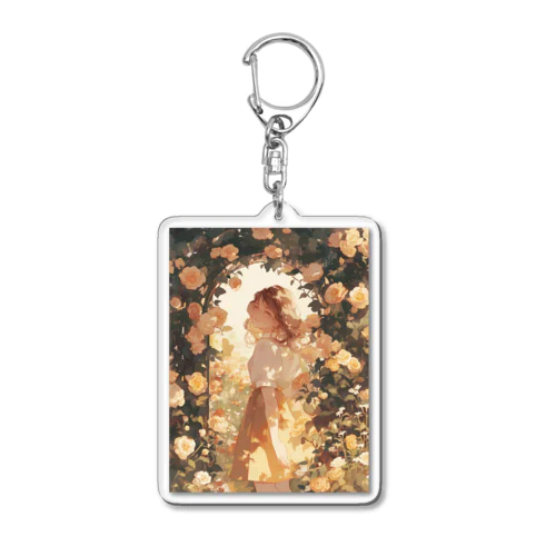 バラのアーチをくぐる美女　ラフルール　1859 Acrylic Key Chain