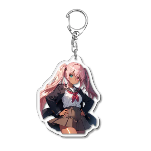 腰に手をあてる Acrylic Key Chain