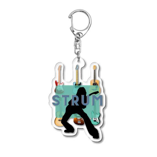 For ギター好き Acrylic Key Chain