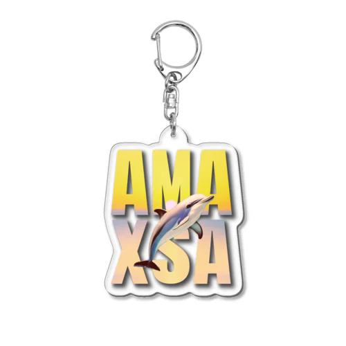 Amaxsaイルカウォッチング-nostalgia Acrylic Key Chain