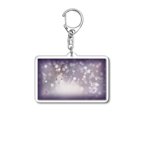 雪うさぎ Acrylic Key Chain