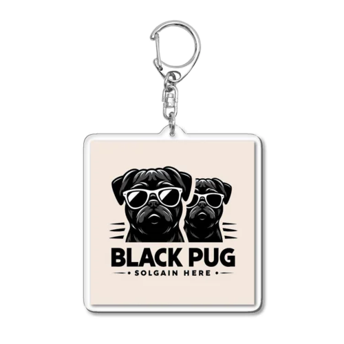 dangerous Pug series Acrylic Key Chain