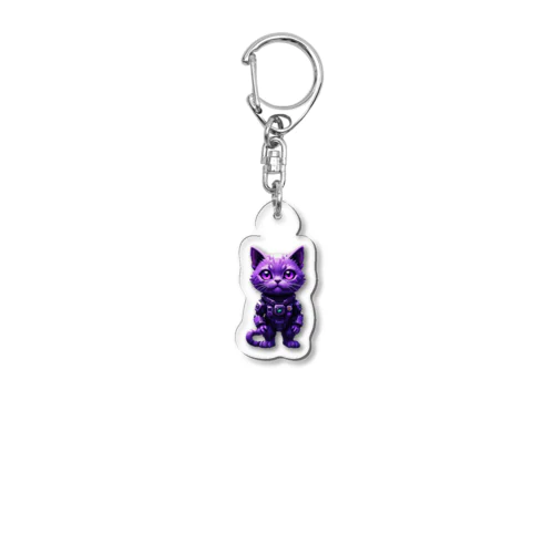 宇宙に連れてってくれる猫 Acrylic Key Chain