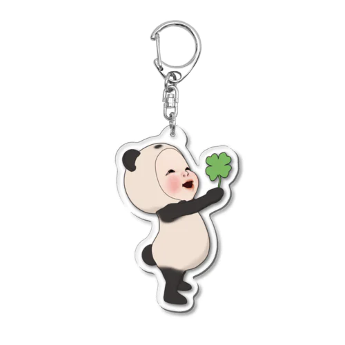 パンダタオル・クローバー Acrylic Key Chain